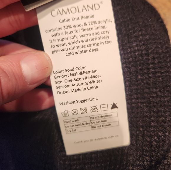 Camoland Wool Beanie Hat with visor and earflaps - NEW with tags - Picture 5 of 5